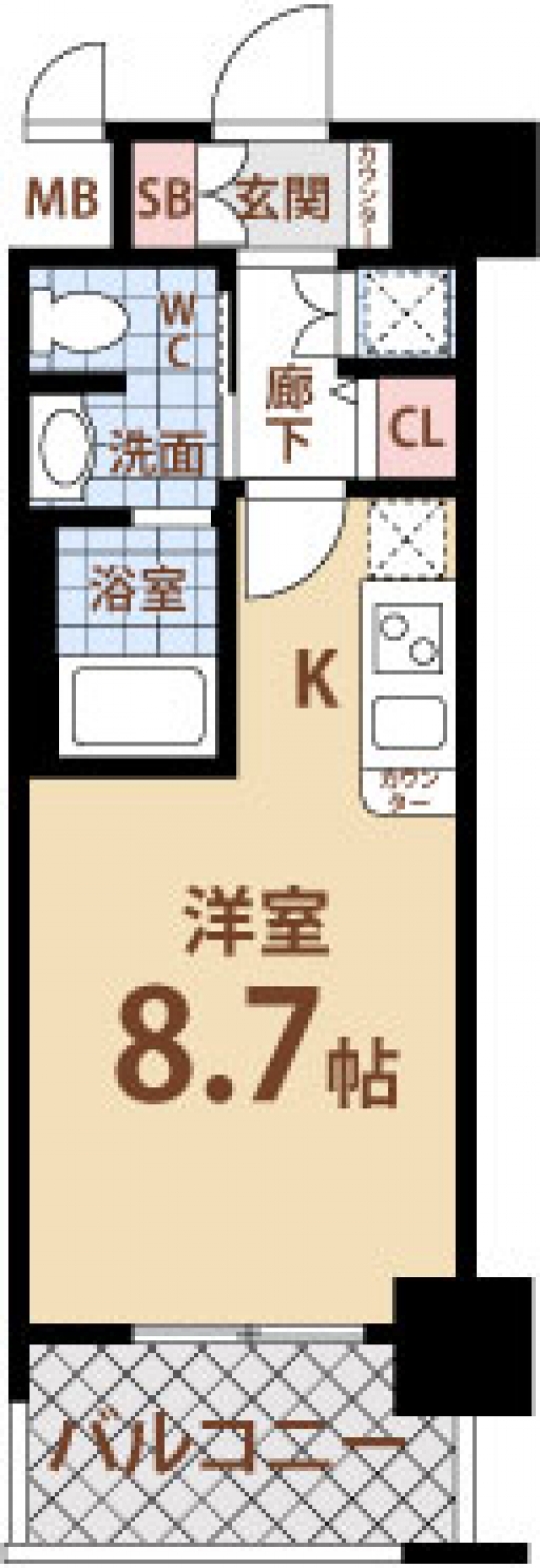 間取り図 - 阪神線＆JR線も使えてしかも8.7帖！初期費用ご相談乗ります！} - ルームシェアルームメイト
